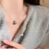 Одиночный кулон-ожерелье с серой жемчужной фианитовой цепочкой для женщин, осенне-зимние нишевые высококачественные цепочки на ключицы, простые аксессуары для цепочек на шею