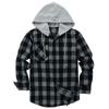  Plaid Pattern Men's Long Sleeve Hooded Shirt Jacket With Chest Pocket, Men's Casual Fall And Winter Coat