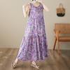 Sleeveless Plus Size Vintage Floral New In Dresses for Women Casual Loose Long Summer Dress
