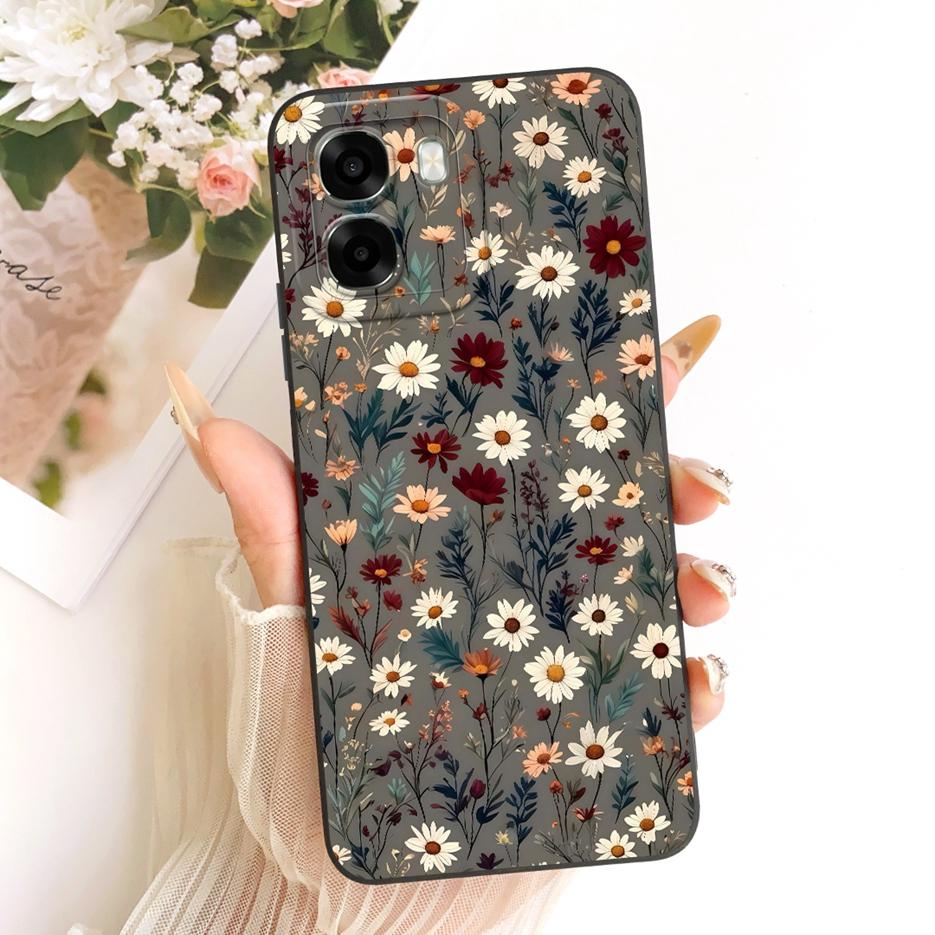Для Oppo A6t Pro 4G Чехол CPH2849 Роскошные Цветы Конфетная Раскраска Мягкий Силиконовый Чехол Для Oppo A6t 5G OppoA6t Pro 4G Чехол Сумки