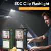 Magnetic LED Work Light Clip On Flashlight Rechargeable Super Bright Waterproof Portable Light For Car Repair Outdoor Emergency