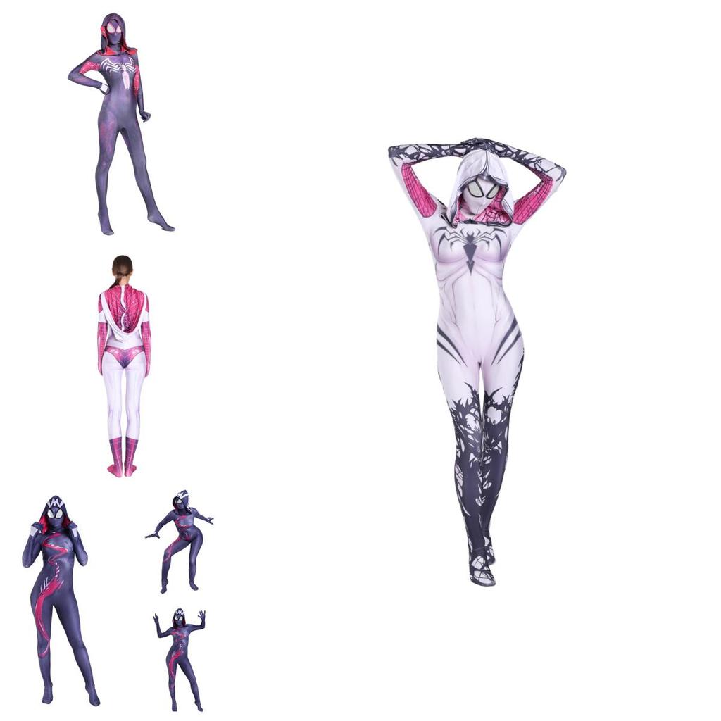 Элегантный костюм Паука Гвен Стейси, изготовленный с исключительным мастерством, идеально подходит для Хэллоуина