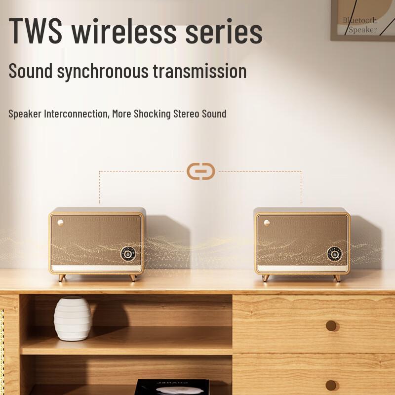 Ретро Bluetooth-колонка Newsmy BT515, штекер CN (адаптер в комплекте) (Китайская версия)