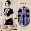 Fun Underwear New Women's Real Life Sexy Hip Skirt Stewardess Showing Breasts Seduction Secretary OL Suit