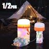 Camping String Lights Rechargeable Tent Lights String with Hanging Waterproof Portable LED Lamp Decor Party Bedroom Yard