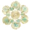 Nordic Luxury Wall Decoration Apricot Leaf Flower Mirror Wall Pendant Iron Art Porch Decoration A