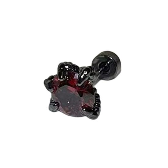 1 шт. серьги-гвоздики в форме драконьего когтя с кубическим цирконием, серьги-гвоздики из гальванического сплава, украшения для мочки уха для свиданий, повседневной носки, банкета, танцев