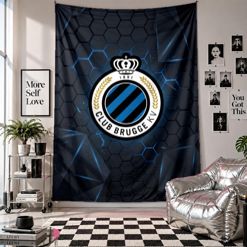 Club Brugge FC Wall Tapestry Home Decor Wall Hanging Cloth for Bedroom Living Room Background
