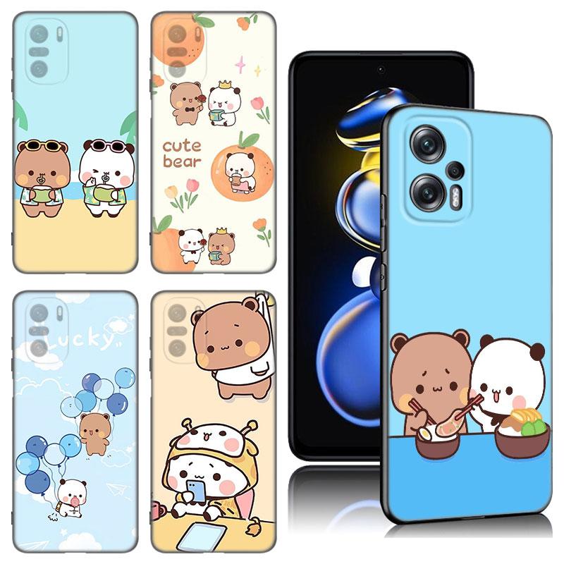 Cute BuBu DuDu Black Silicone Phone Case For Xiaomi POCO X3 X4 NFC F5 M3 M4 M6 X5 X6 Pro F3 F4 GT 5G C55 C65 M5