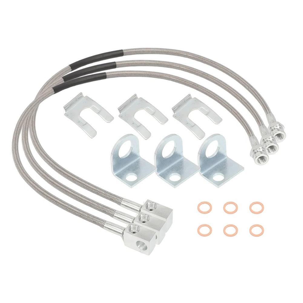 1 Set 89715 Front And Rear Extended Stainless Brake Lines For Jeep For Wrangler TJ YJ 1987-2006 Off Road Conditions