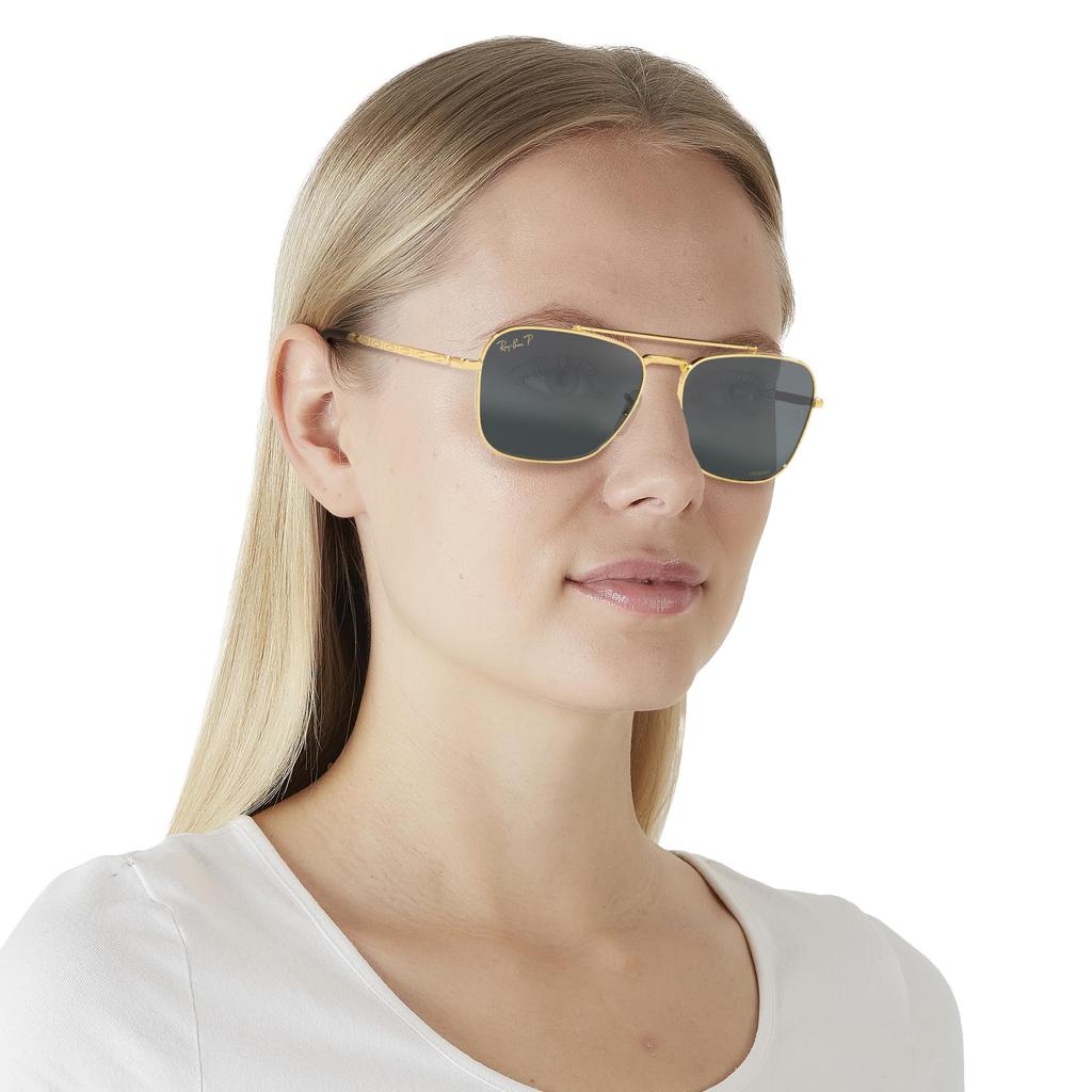 Sunglasses RB3636 Legend Dark Blue Gradient Polarized Silver Contrast Enhancement Size 58 Ray-Ban Gold/Crystal Lenses,