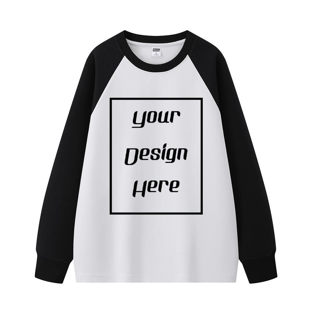 Корейский тренд Унисекс Свободные свитшоты с опущенным плечом Принт с индивидуальным рисунком Мужская и женская толстовка с длинными рукавами и круглым вырезом Пуловеры Спортивная и Роскошная одежда