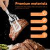 Kitchens Tongs 11.6Inch Stainless Steel Cooking Tongs Detachable Frying Spatula Multipurpose Barbecue Tongs for Grilling Cooking