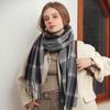 Scarf Women's Winter New Style Imitation Cashmere Scarf Contrasting Plaid Print Shawl Scarf Tassel Scarf