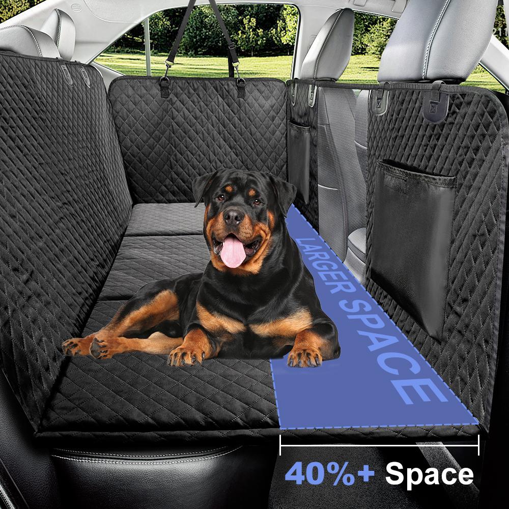 Dog Car Backseat Cover Extender with Detachable Solid Hard Bottom Car Waterproof Cushion Pet Back Seat Pad Cat Large Dogs SUVs