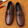 Fashion Men's Genuine Leather Loafers Handmade Male Casual Driving Flats Leisure Walk Slip-on Shoes Comfy Moccasins Soft Business Shoes