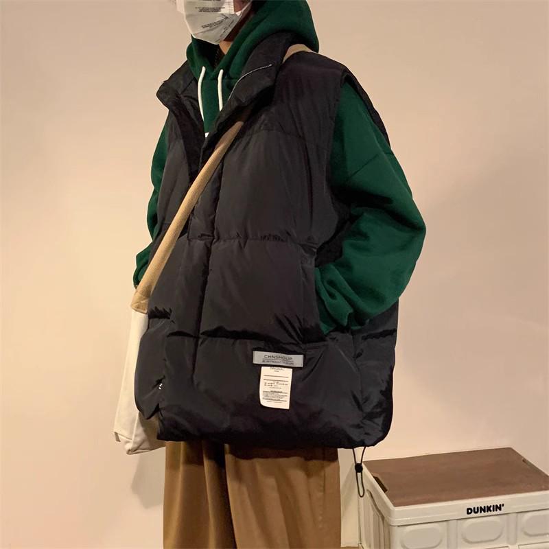 Мужской жилет из хлопка в стиле ретро в стиле хип-хоп - теплая куртка-жилет на осень/зиму