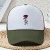 Ladies' Hat Cartoon Skeleton Hand Rose Printed Sponge Baseball Hat Truck Driver Webhat Summer Creative