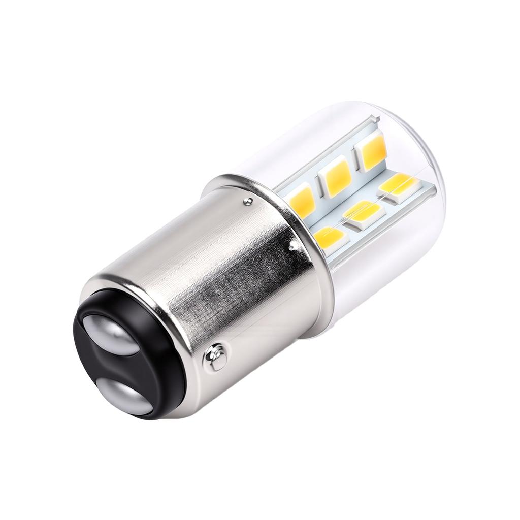 6PCS BA15D Marine Boat Bulbs 3W 300LM Dimmable 24 2835 SMD LEDs Navigation Light Bulb for Sewing Machine Replacement