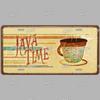 Metal Tin Signs Coffee License Plate Vintage Metal Plaques Retro Tin Plate for Cafe Kitchen Home Living Room Door Wall Art Decor
