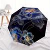 1 шт. Складной компактный зонт с цветочным дизайном, автоматическое открытие/закрытие, 8 спиц, прочный купол, легкий, портативный, для повседневного использования, подарок, уличный зонт, Путешест