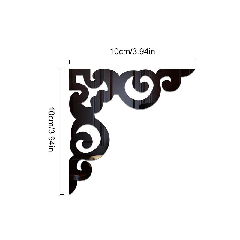 10 шт. Фоновые акриловые самоклеящиеся обои для шкафа, украшения для углов, домашнего декора, наклейки на стены, наклейки на потолок, зеркала 3D