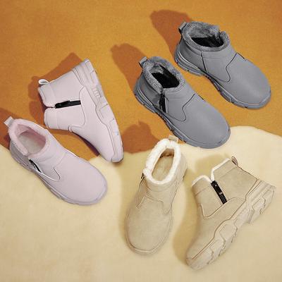 Зимние зимние сапоги для девочек и мальчиков, теплые и нескользящие, из хлопка