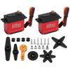 2Pcs 35kg High Torsion Coreless Motor Servo Full Metal Gear with Metal Steering Gear Arm for 1 8 1 10 Remote Control