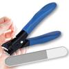 Кусачки LuSarios для ногтей с пилочкой для ногтей для вросших, твердых ногтей и полировки ногтей (Полировщик для стекла) Ногти, Ногти, (синий)