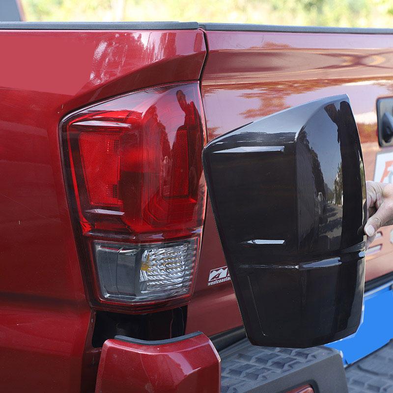 Черный для Toyota Tacoma 2016-2022 автомобильный задний фонарь, абажур, индикатор тормоза, лампа заднего хода, черненая крышка заднего фонаря