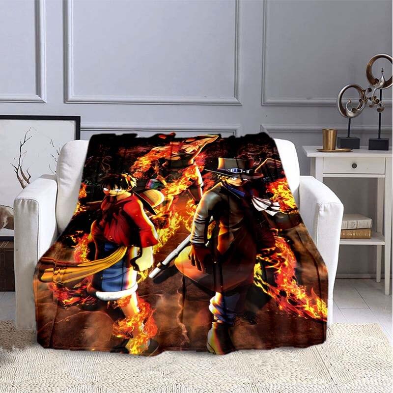 Аниме цельное прямоугольное одеяло с 3D принтом, фланелевое одеяло, фланелевое носимое одеяло, уникальное одеяло для дивана-кровати
