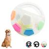 Dog Calming Ball Interactive Football Design Dog Toy Pets Toss And Fetch Toy with Squeaker Treat Dispensing for Small Medium Large Dogs