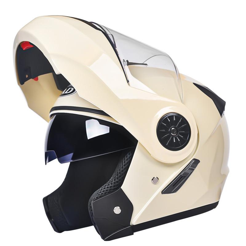 Full Face Helmets Jiekai Motorcycle Helmets Safe Double Visor Flip Up Helmet Casque Moto Racing 4 Season Motor Cycle MOTO Helmet