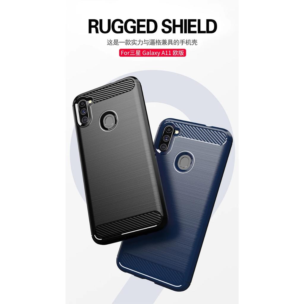 For Samsung Galaxy M11 Case Rubber Bumper Silicone Carbon Fiber Cover For Samsung M11 M21 M31 Phone Case For Samsung M11 Case