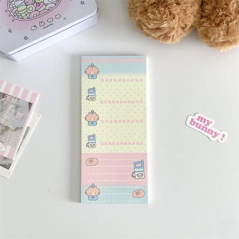 Korean Ins Cute Animal Memo Pad Non-sticky Kawaii Girl Loose-leaf Notepad Message Paper Scrapbook DIY Background Material Paper