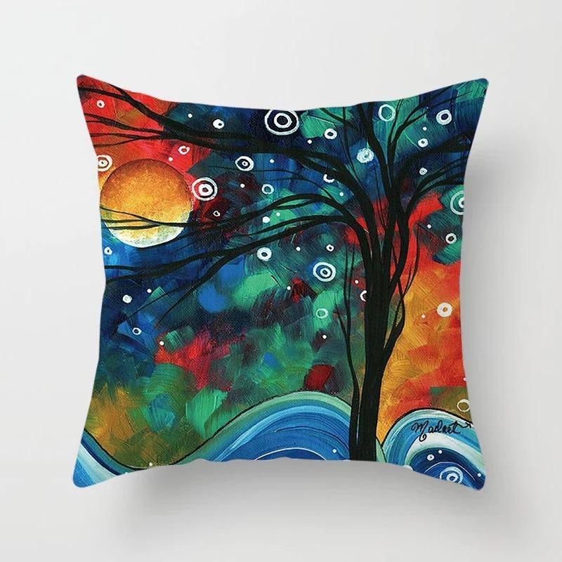 Creative Tree Pattern Pillowcase Interior Decoration Office Living Room Home Pillowcase