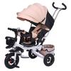 4 In 1 Folding Kids Trike Sit & Lying Toddler Stroller with Large Canopy Tricycle Dual Brake 3-Gear Adjustable Backrest Portable