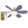 Ceiling Fan LED Lamp E27 Base 42cm Modern LED Ceiling Fan Remote Control Low Profile Ceiling Fan for Bedroom Living Room Kitchen