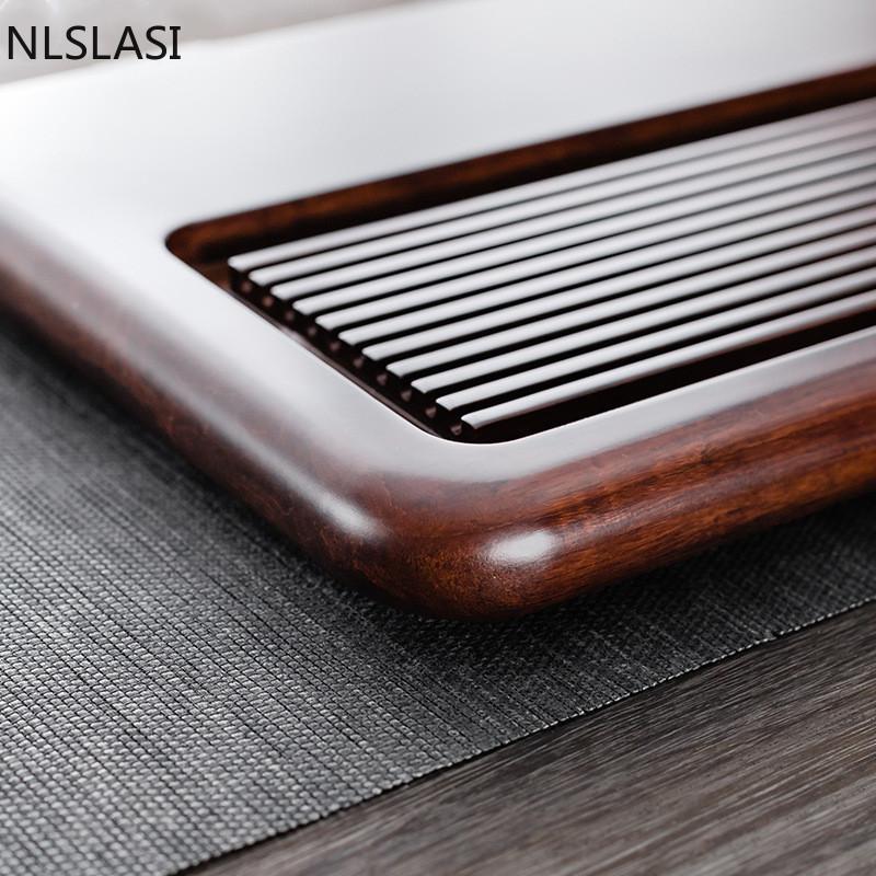 Поднос для чая из бамбука City craft, тяжелый, чайный столик, прямоугольный чайный сервиз, прямой дренаж, большой, бытовой, подарочный поднос для чая