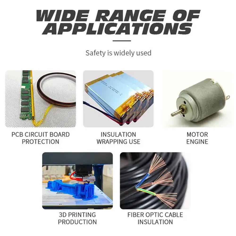 1PC 3mm Long Gold Finger High Temperature Resistant Tape Polyimide Tape Multi Size Pet Anti Static Lithium Battery Insulation Tape