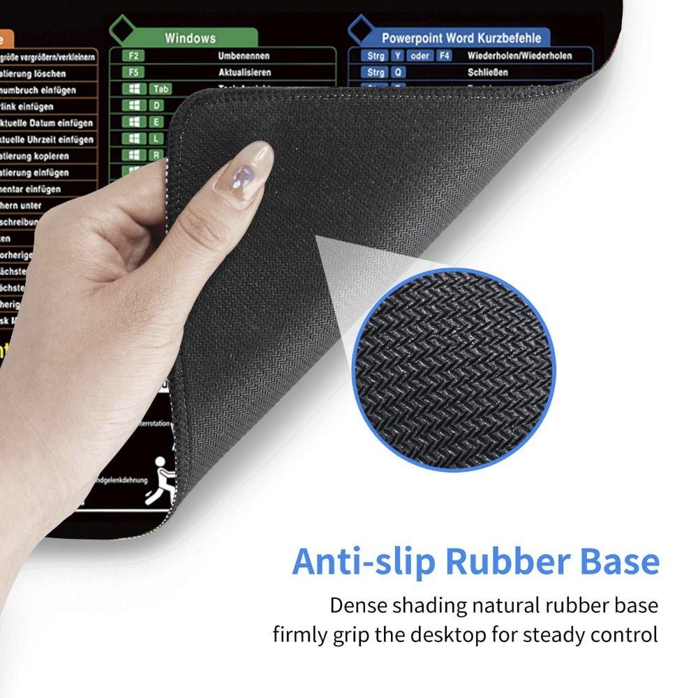 Anti-Slip Base Cheat Sheet Mouse Pad Italian Version Office Desk Mat New Keyboard Pad  Office Desk