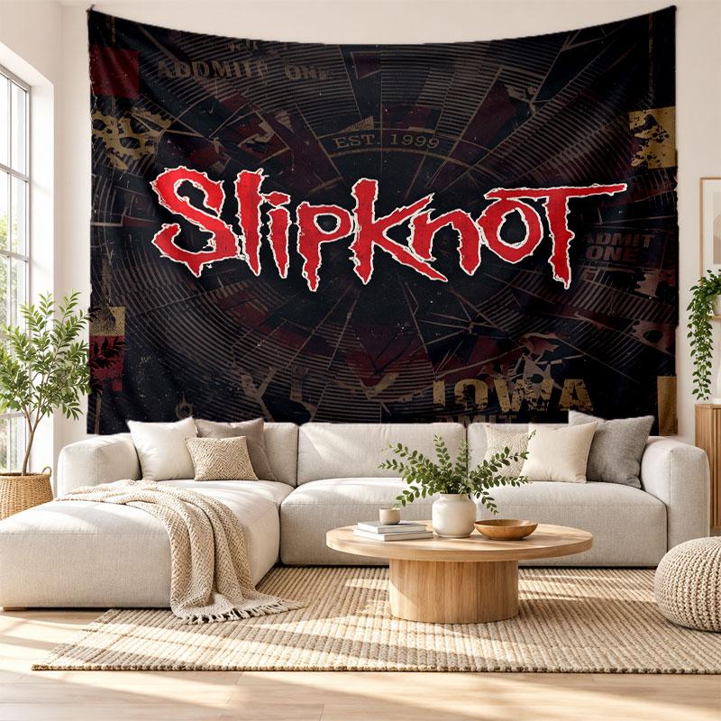 Настенный гобелен Slipknot, Настенное панно из мягкой ткани, Декоративный фон для спальни, Домашнее настенное искусство