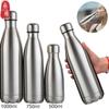 Stainless Steel Cola Bottle Sports Kettle Cup Outdoor Single-layer Simple and Portable Metallic Silver Large Capacity