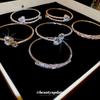 Zircon with Diamond Square Open-Ended Bracelet European and American Fashion Bracelet Accessible Luxury Fancy Bracelet Stylish Niche Style