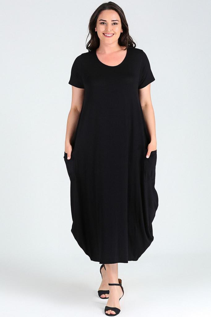 Женское платье большого размера Платье Jumbo с короткими рукавами