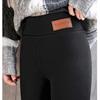 Women's High Waist Velvet-Lined Fleece Leggings for Autumn and Winter