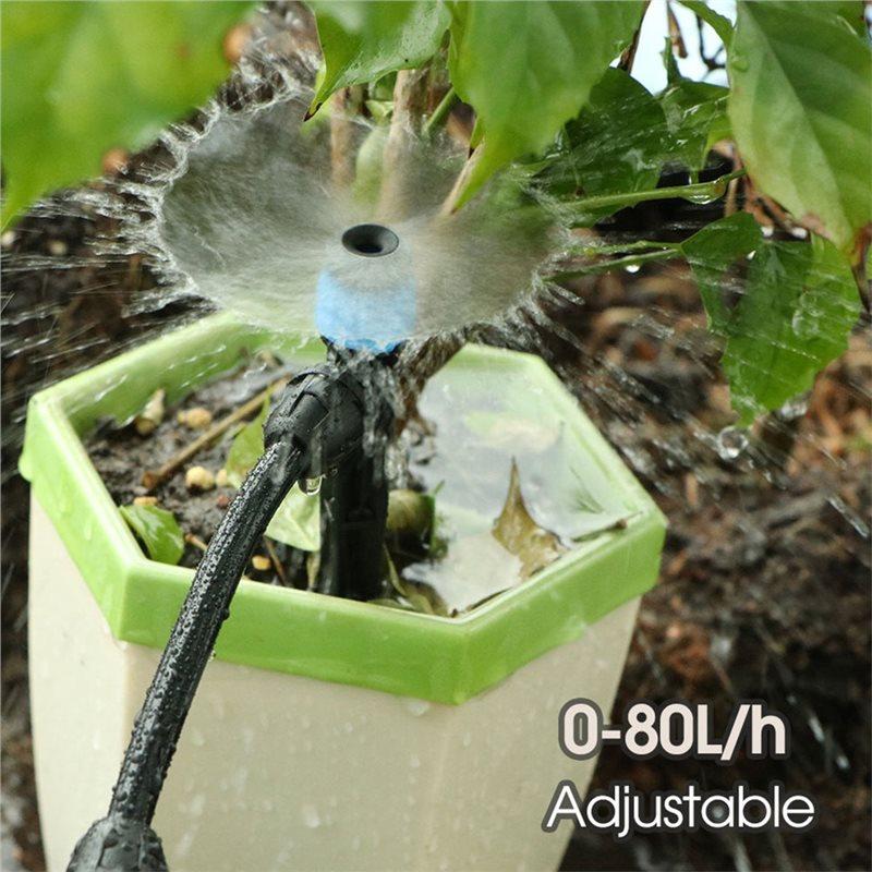 50pcs Watering system automatic watering device Rotating Garden Sprinkler With Emitters-360 Degree Efficient Irrigation System
