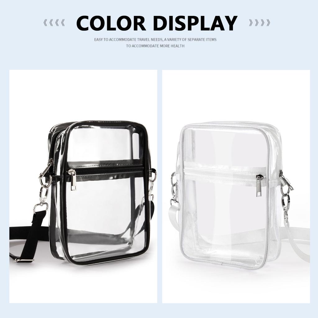 Прозрачная сумка-кошелек через плечо Прозрачные сумки Стадион Одобрено для концертов Фестивалей Спортивных мероприятий для женщин и мужчин