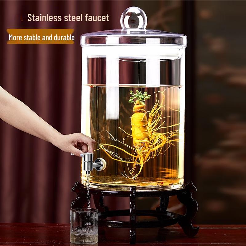 Стеклянная банка для ферментации большого объема с краником