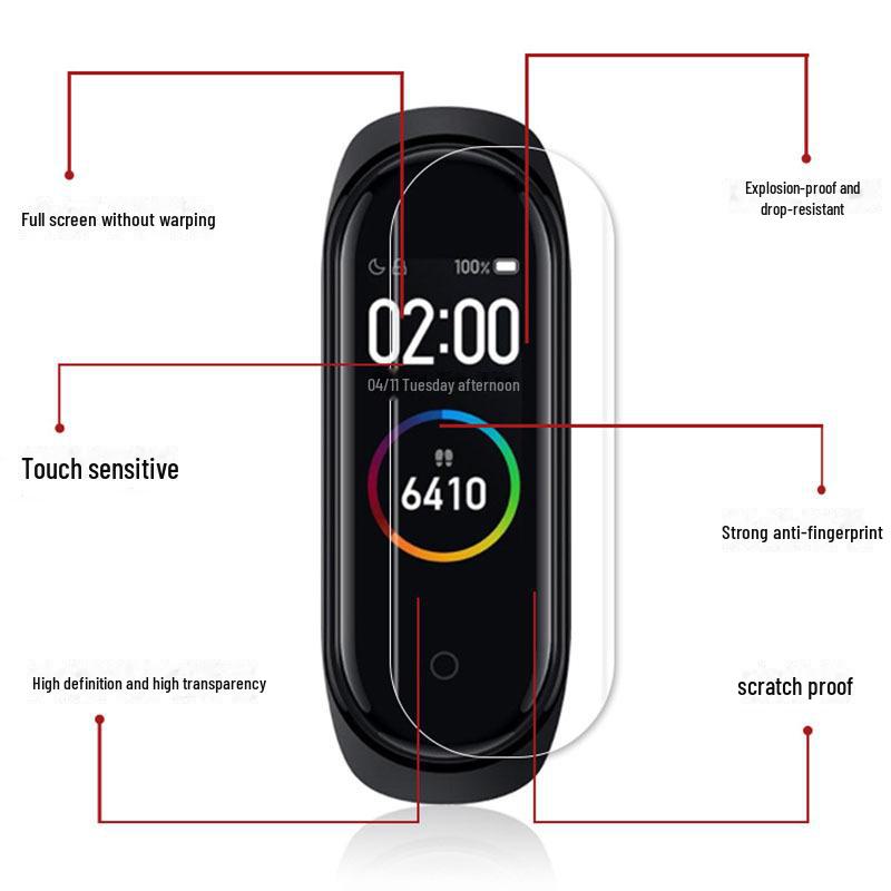 Защитная пленка HD TPU Hydrogel для браслета Huawei 8 и браслета Xiaomi 8Pro